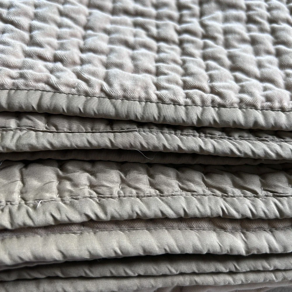 Pottery Barn Queen‎ Quilt Reversible Velvet Silk Cotton 90